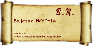 Bajczer Mária névjegykártya