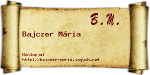 Bajczer Mária névjegykártya